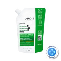 VICHY Dercos šampon protiv peruti za suhu kosu 390ml REFILL