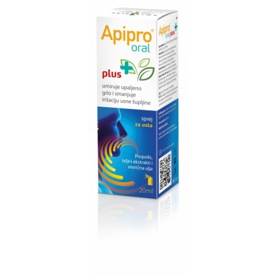 Apipro Oral Plus sprej za grlo 20ml