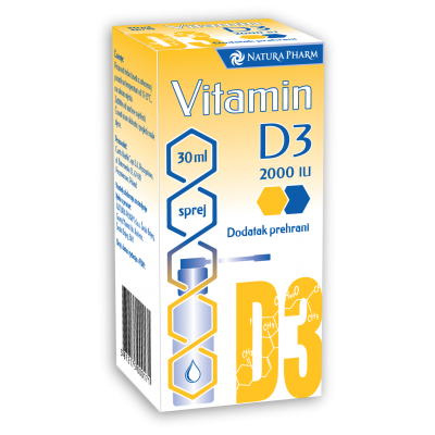 Natura Pharm Vitamin D3 2000IU sprej 30ml Natura Pharm Vitamin D3 2000IU sprej 30ml