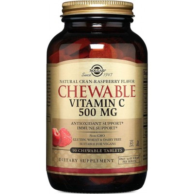 SOLGAR Vitamin C okus brusnica/malina tablete za žvakanje A90