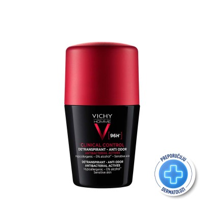 VICHY HOMME Deo roll-on 96h Clinical Control 50ml VICHY HOMME Deo roll-on 96h Clinical Control 50ml
