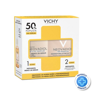 VICHY Neovadiol Meno 5 Bi-Serum 30ml + Peri-menopauza dnevna krema normalna do mješovita koža 50ml