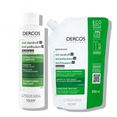 Vichy DERCOS šampon protiv prhuti za masno vlasište  + eko punjenje za masno vlasište